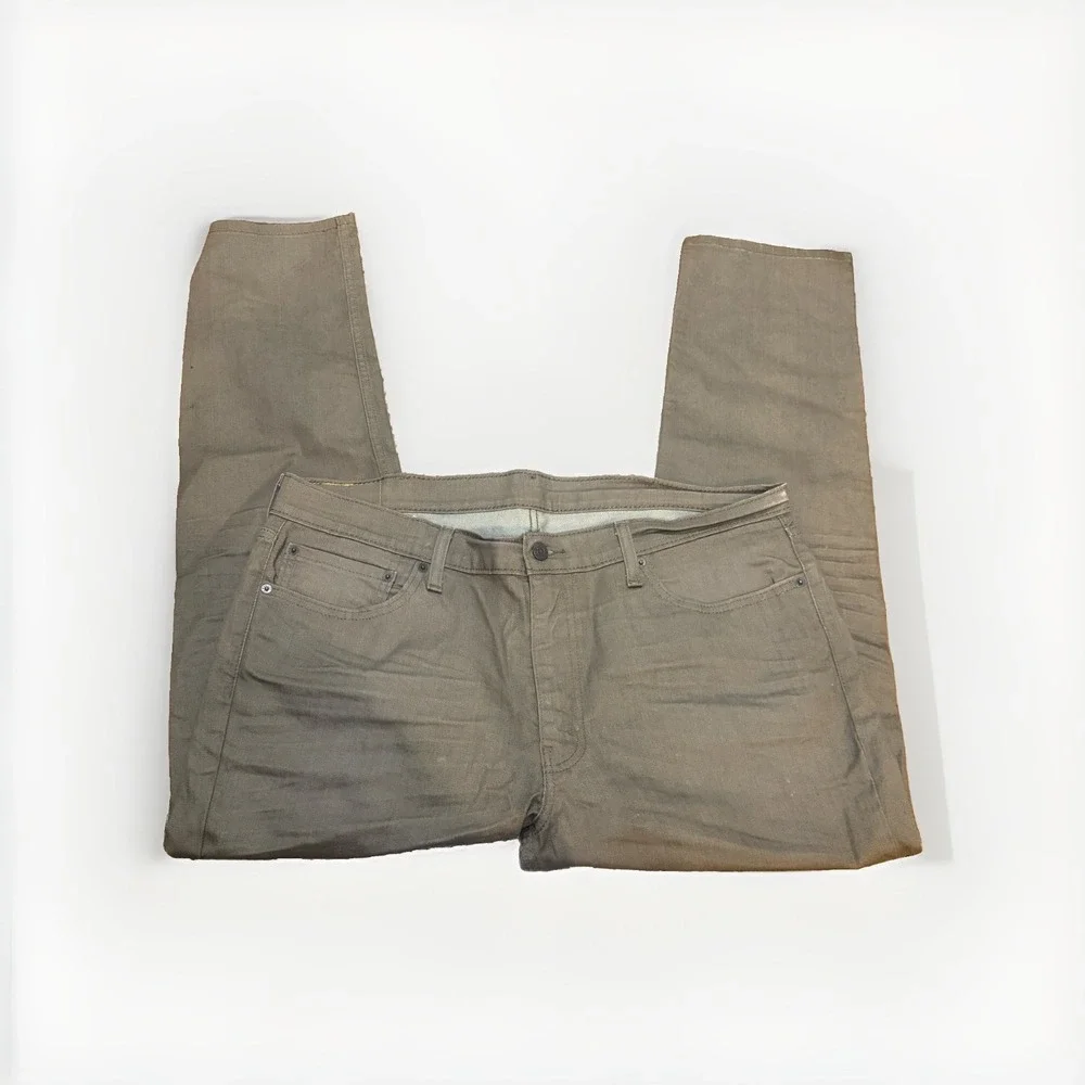 Levi's Men's Gray Denim Slim Fit Jeans Regular Size 38 Mid Rise 5-Pocket
